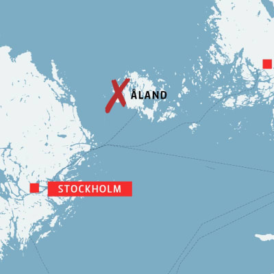 Karta över Åland.