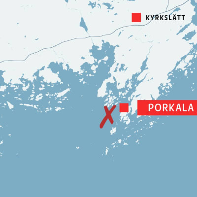 Karta över Kyrkslätt och Porkala. 