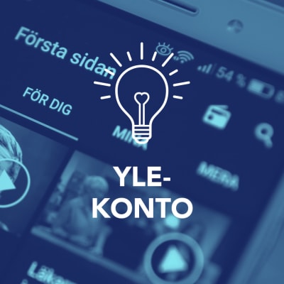 Yle-kontot i en mobil.
