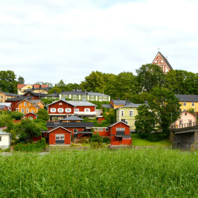 Vy över gamla stan i Borgå.