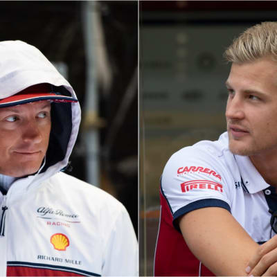 Kimi Räikkönen och Marcus Ericsson i Belgien.