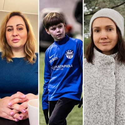 Bildmontage. Från vänster: Natasha Andér, Maria Miahka, Denis Zhmutski, Yuliia Charkina och Ruslan Gunko.