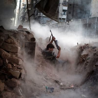 Niklas Meltion valokuva Syyrian sodasta (2013).
