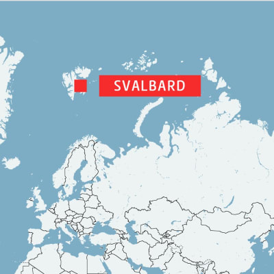 Karta som visar var Svalbard finns