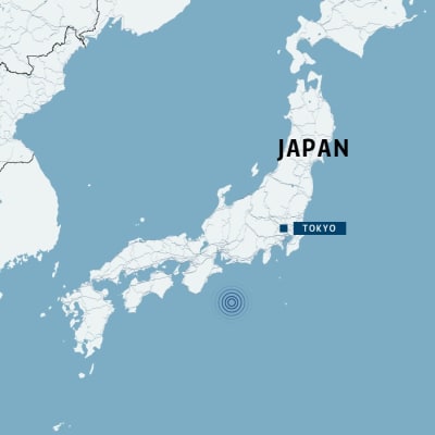 Karta på Japan. 