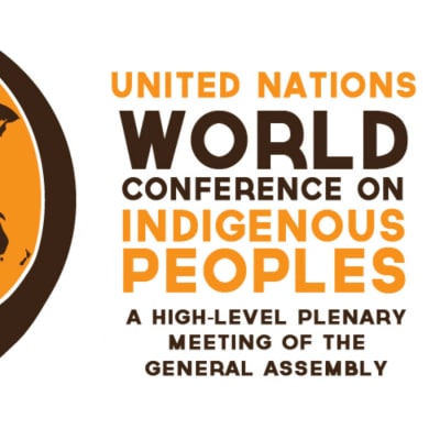 Loggotyp för United Nations World conference Indigenous peoples 2014