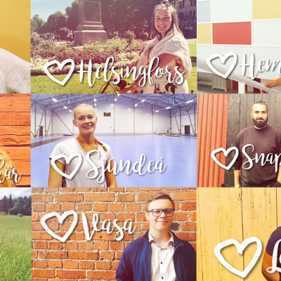 Personer som deltar i kampanjen Vega älskar Svenskfinland
