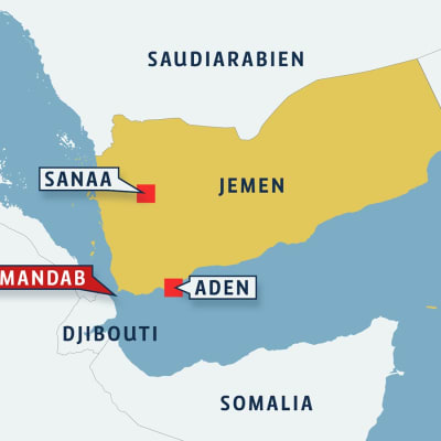 karta över Jemen
