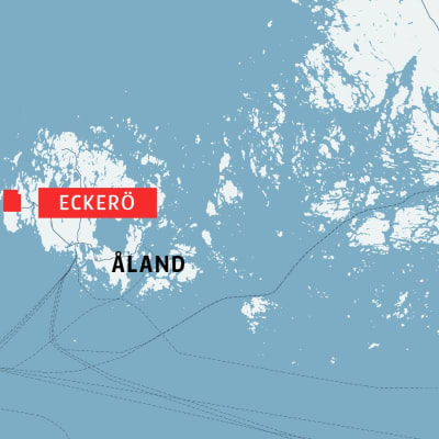 Karta som visar Eckerö på Åland