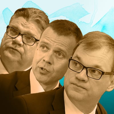 Bildcollage som föreställer regeringen som ignorerar en nyckelpiga, som står med en Folktinget-skylt.