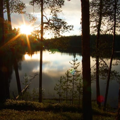Huosiusjärvi ilta-auringossa