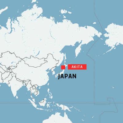 Jordskalvets epicentrum var i Prefekturen Akita i Japan. 