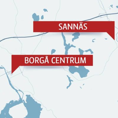 Karta över Borgå