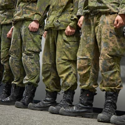 Militär uppställning.