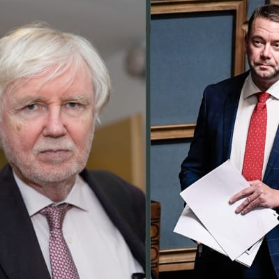 Erkki Tuomioja och Stefan Wallin i ett bildcollage.
