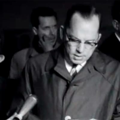 Ulkoministeri Ahti Karlainen kommentoi noottikriisiä (1961).