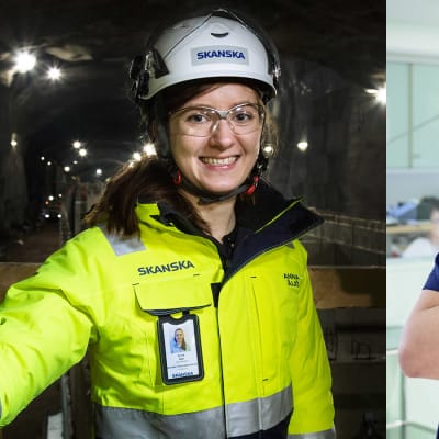 Insinööriopiskelija Anna Äijö ja kätilöopiskelija Valtteri Markula.