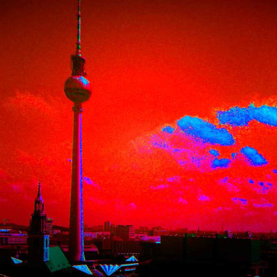 Berliini, käsitelty ilmakuva kaupungista