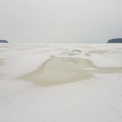 Suomenlahden jäätä tammikuussa 2021.