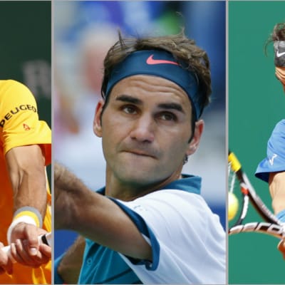 Novak Djokovic, Roger Federer, Rafael Nadal.