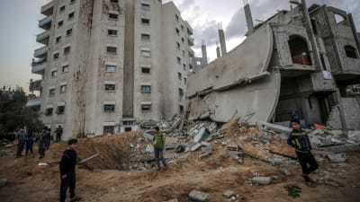 Förstörda byggnader i Gaza