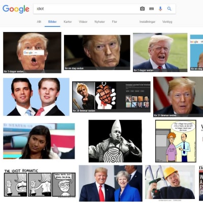 Googles sökresultat.
