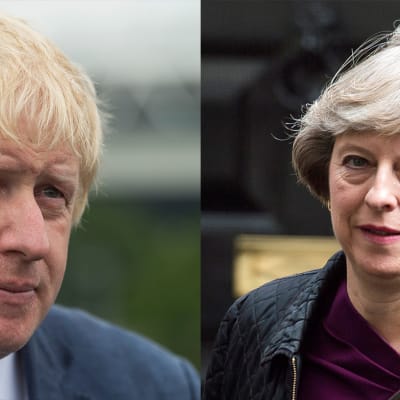 Boris Johnson och Theresa May.