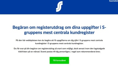 S-gruppen tietopyyntö