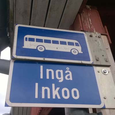 Busskylt i Ingå