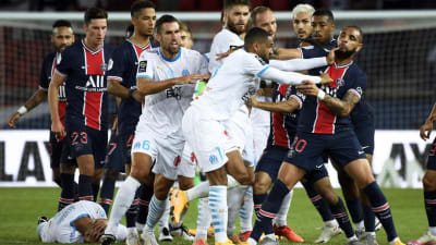 Slagsmål i klassikermötet PSG-Marseille