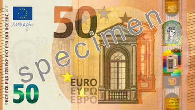 ECB lanserade den nya 50-eurosedeln den 5 juli 2016.