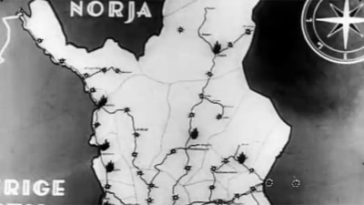 karta över lappland, 1945
