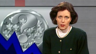 Tv-nytt om markens devalvering, 1993