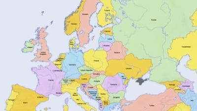 En karta av europa.