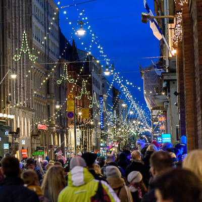 Julgatan i Helsingfors.
