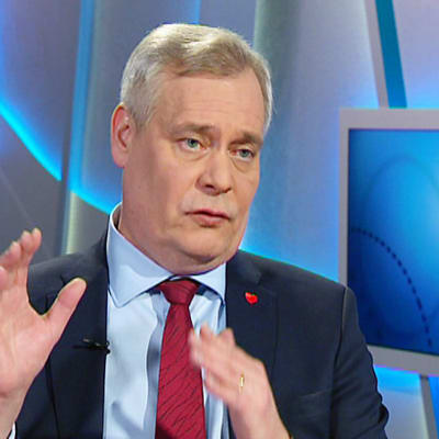 Sdp:s ordförande Antti Rinne i Morgonettan.