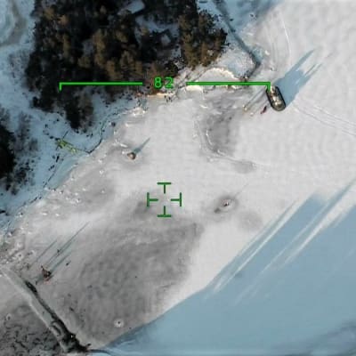 Sjöbevakningens flygfoto av plats för räddningsoperation