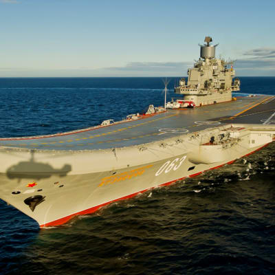 Det ryska hangarfartyget Admiral Kuznetsov.