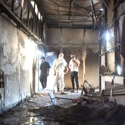 En sönderbänd sjukhusavdelning i staden Nasiriyah i Irak.
