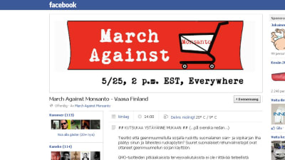 Facebookgruppen March against Monsanto i Vasa