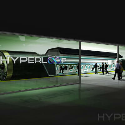 Havainnekuva Hyperloopista.
