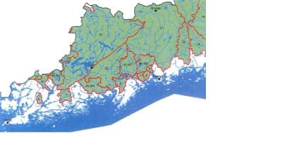 Lax- och sikförande vattendrag i Nyland