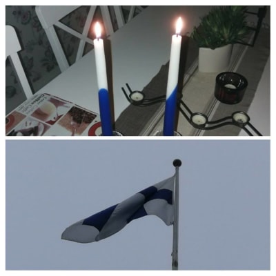 Hissade flaggan i morse, tände två ljus och badade bastu, skriver Jan Ekman som är i Götene i Sverige.