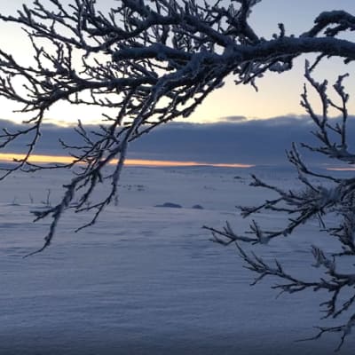 Sista dagen av polarnatten i Polmak, Nuorgam.