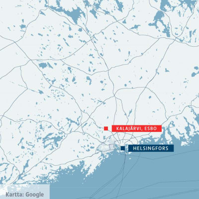 En karta som visar var kalajärvi finns