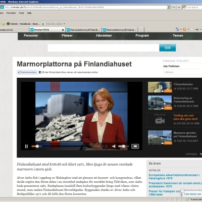 Screenshot från Arenan.yle.fi