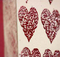 Hjärtan med embossing