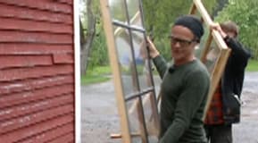 Fönstren sätts in