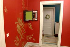 Väggmålning i hall
