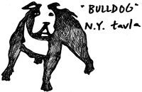 Klicka på bilden för att skriva ut bulldog-schablon